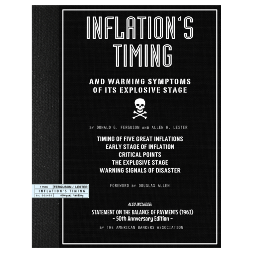 Inflation’s Timing: And Warning Symptoms Of It’s Explosive Stage (1936) and Statement of the Balance of Payments (1963) by Donald G. Ferguson and Allen H. Lester