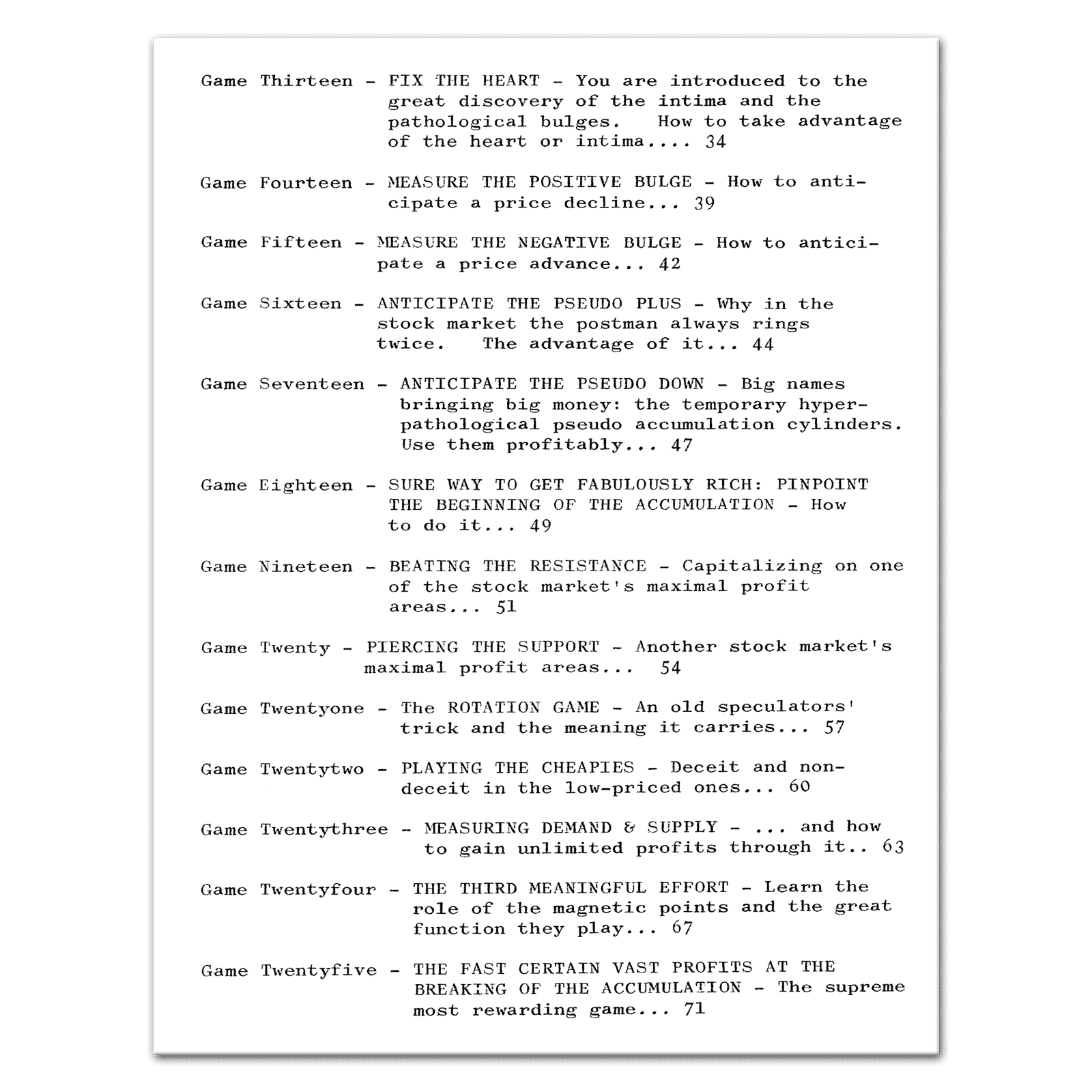 Stock Market Games People Play to Win: For Those Who Aspire at Great Wealth Through the Enjoyment of Great Mental Pleasure (1967) by C.M. Flumiani - Image 3
