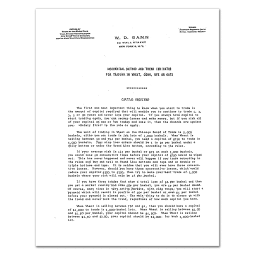 SPECULATION A PROFITABLE PROFESSION, A Course of Instruction on Grains (1931 to 1956) by W.D. Gann - Image 3