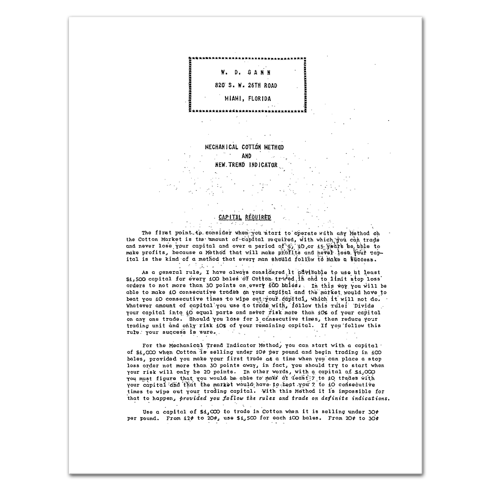 SPECULATION A PROFITABLE PROFESSION, A Course of Instruction on Grains (1931 to 1956) by W.D. Gann - Image 5