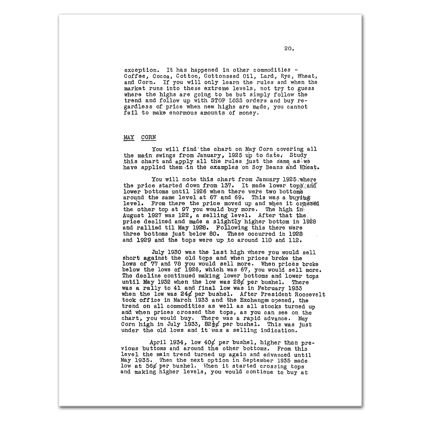 SPECULATION A PROFITABLE PROFESSION, A Course of Instruction on Grains (1931 to 1956) by W.D. Gann - Image 7