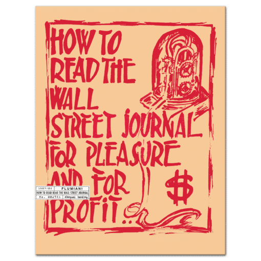 How to read the wall street journal for pleasure and profits by C.M. Flumiani