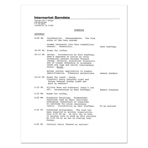 W.D. Gann Alanpuri Trading GANN 12